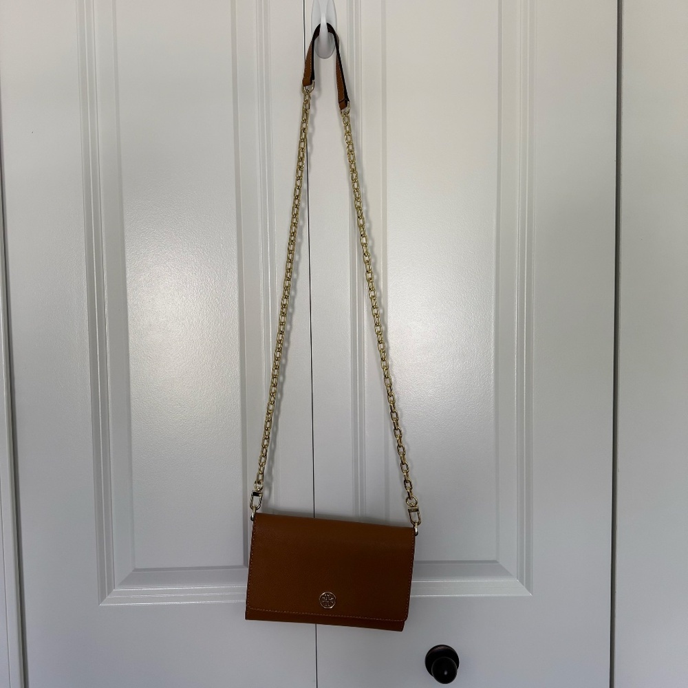 Tory Burch Robinson Wallet on Chain - Brown - Picture 6 of 13